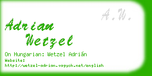 adrian wetzel business card