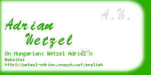 adrian wetzel business card